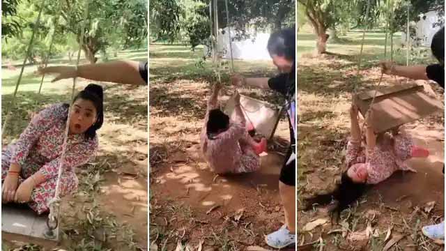 झूला झूलते हुए बिगड़ा भारती सिंह का बैलेंस, धड़ाम से गिरीं और फिर…