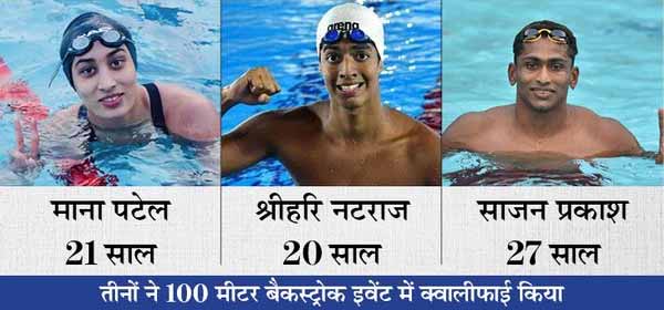 100 मीटर बैकस्ट्रोक में ओलिंपिक के लिए क्वालीफाई किया, ऐसा करने वाली भारत की पहली महिला तैराक बनीं