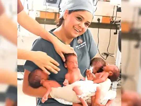 मेडिकल साइंस का कमाल:शादी के 8 साल बाद भी बच्चे नहीं हुए तो आईवीएफ तकनीक अपनाई, 3 भ्रूण से जन्मे 4 बच्चे; एक्सपर्ट डॉ. गौरी अग्रवाल से समझिए ऐसा कैसे हुआ