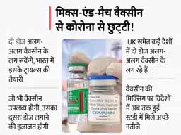 देश में वैक्सीन मिक्सिंग पर होगी स्टडी:कोवैक्सिन और कोवीशील्ड के डोज की होगी मिक्सिंग, एक्सपर्ट पैनल ने ट्रायल को मंजूरी देने की सिफारिश की