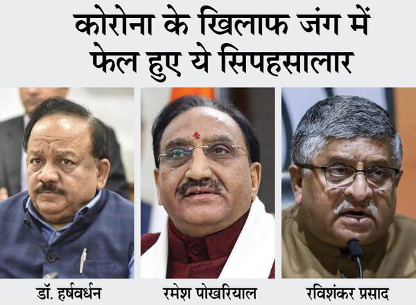 रविशंकर, हर्षवर्धन और निशंक के इस्तीफे क्यों? जानिए इनके मंत्रालय संभालने वालों के सामने क्या चुनौतियां