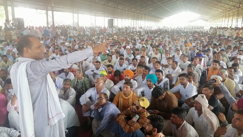 पानी के लिए घड़साना में किसानों का महापड़ाव शुरू, वार्ता विफल