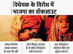 राजस्थान में होगा बाल विवाह का रजिस्ट्रेशन:बाल विवाह के 30 दिन में देनी होगी सूचना, विधानसभा में पारित हुआ बिल, मंत्री ने कहा-बाल विवाह रजिस्टर्ड तो होंगे, लेकिन वैध नहीं माने जाएंगे