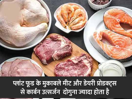 खानपान से बढ़ता ग्लोबल वार्मिंग का खतरा:मीट और डेयरी प्रोडक्ट्स से 57 फीसदी तक हो रहा कार्बन उत्सर्जन, अमेरिकी वैज्ञानिकों का चौंकाने वाला दावा; जानिए इसके मायने क्या हैं