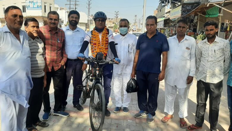 जयपुर निवासी कृष्ण गढवाल का साइकिलिंग के प्रति जुनून