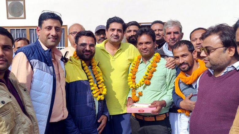 युवा मोर्चा के नवनियुक्त पदाधिकारियों का स्वागत