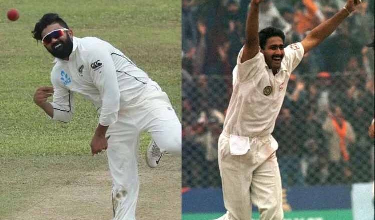 कुंबले और एजाज पटेल के ऐतिहासिक रिकॉर्ड के गवाह बने ये दो पूर्व खिलाड़ी