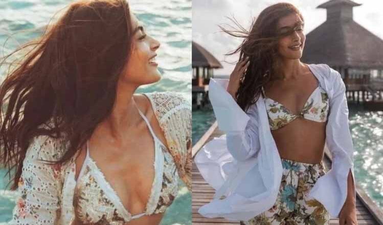कड़ाके की ठंड में पूजा हेगड़े ने बढ़ाया इंटरनेट का पारा