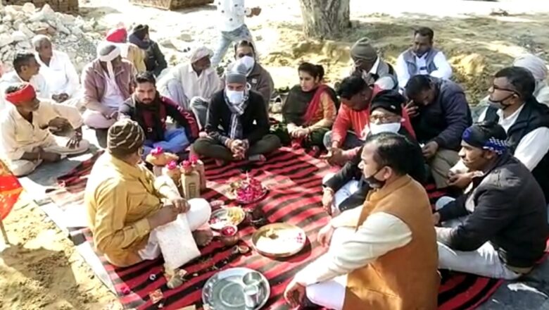 मंदिर का निर्माण कार्य शुरू