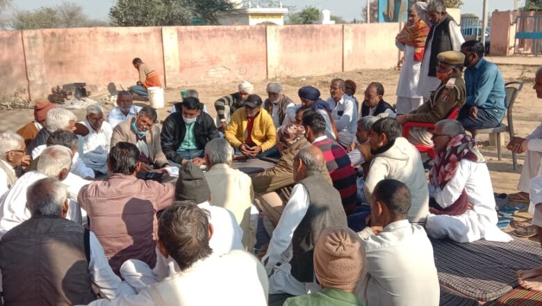 गांव जसाना में चल रहा धरना 35वें दिन समाप्त