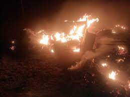 नोखा के गांव में झोपड़े में देर रात लगी आग, अंदर रखे डेढ़ लाख रुपए जलकर राख हुए, तीन बकरियां भी जली