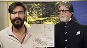 अमिताभ बच्चन ने लिखा अजय देवगन को लेटर, कहा- लोग कह रहे हैं कि यह तुम्हारा बेस्ट काम है, लेकिन..’