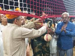 राष्ट्रीय इंडिजिनियस शूटिंग बॉल प्रतियोगिता:नोखा में दूधिया रोशनी में हुई शुरू हुआ खेल, बीएसएफ डीआईजी राठौड़ ने किया शुभारंभ