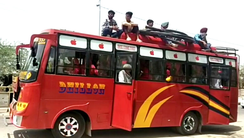 बस में बैठा रखी थी क्षमता से अधिक सवारियां, काटा चालान