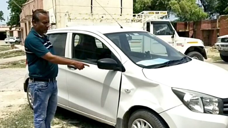गोधे ने कार को मारी टक्कर, मालिक ने नगर परिषद से मांगा मुआवजा