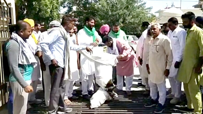लखीमपुर खीरी हत्याकांड की बरसी पर प्रधानमंत्री का पुतला दहन