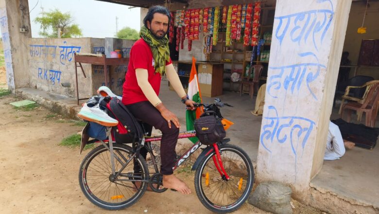 आपणो राजस्थान आपणी राजस्थानी का संदेश लेकर यात्रा पर निकले लालजी राजस्थानी