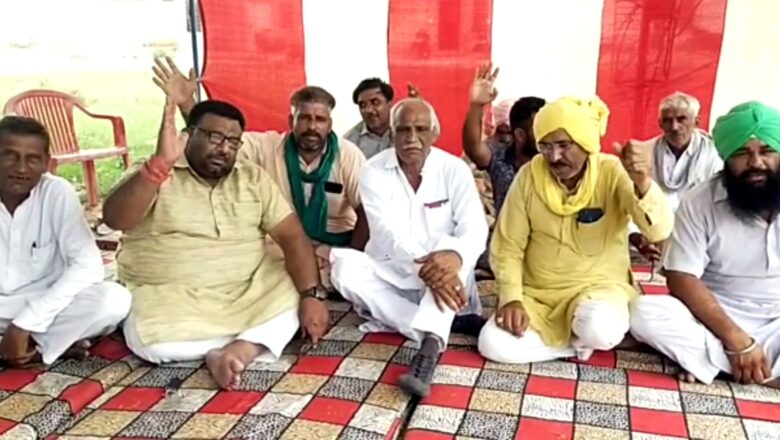 भाखड़ा क्षेत्र में सिंचाई पानी देने की मांग, बेमियादी पड़ाव जारी